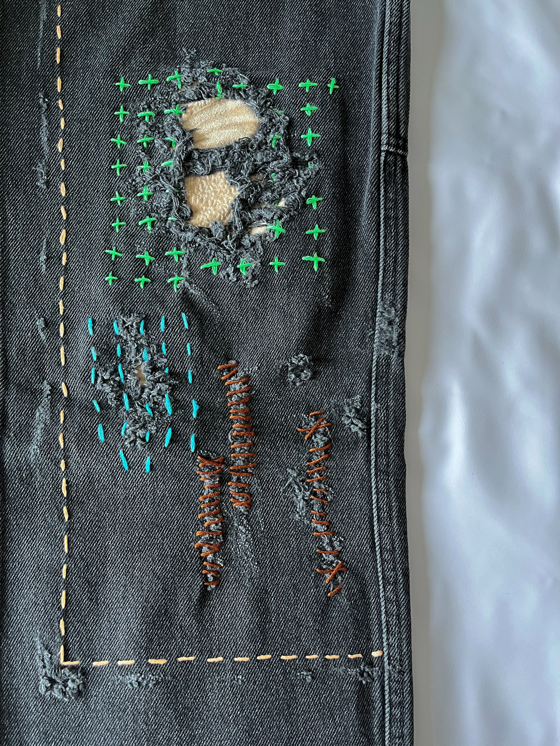 Sashiko Double Knee Denim