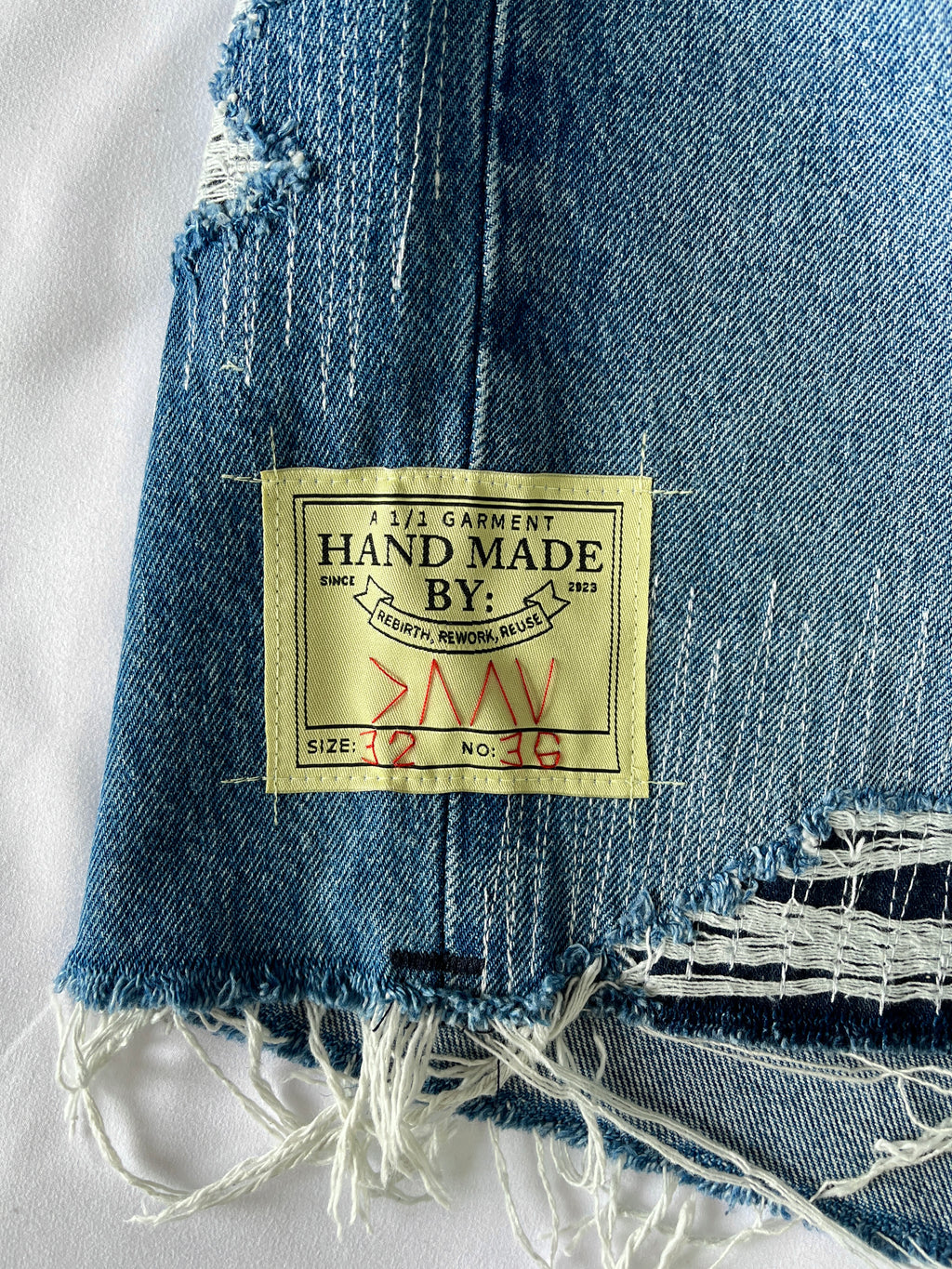 Distressed Flannel Denim