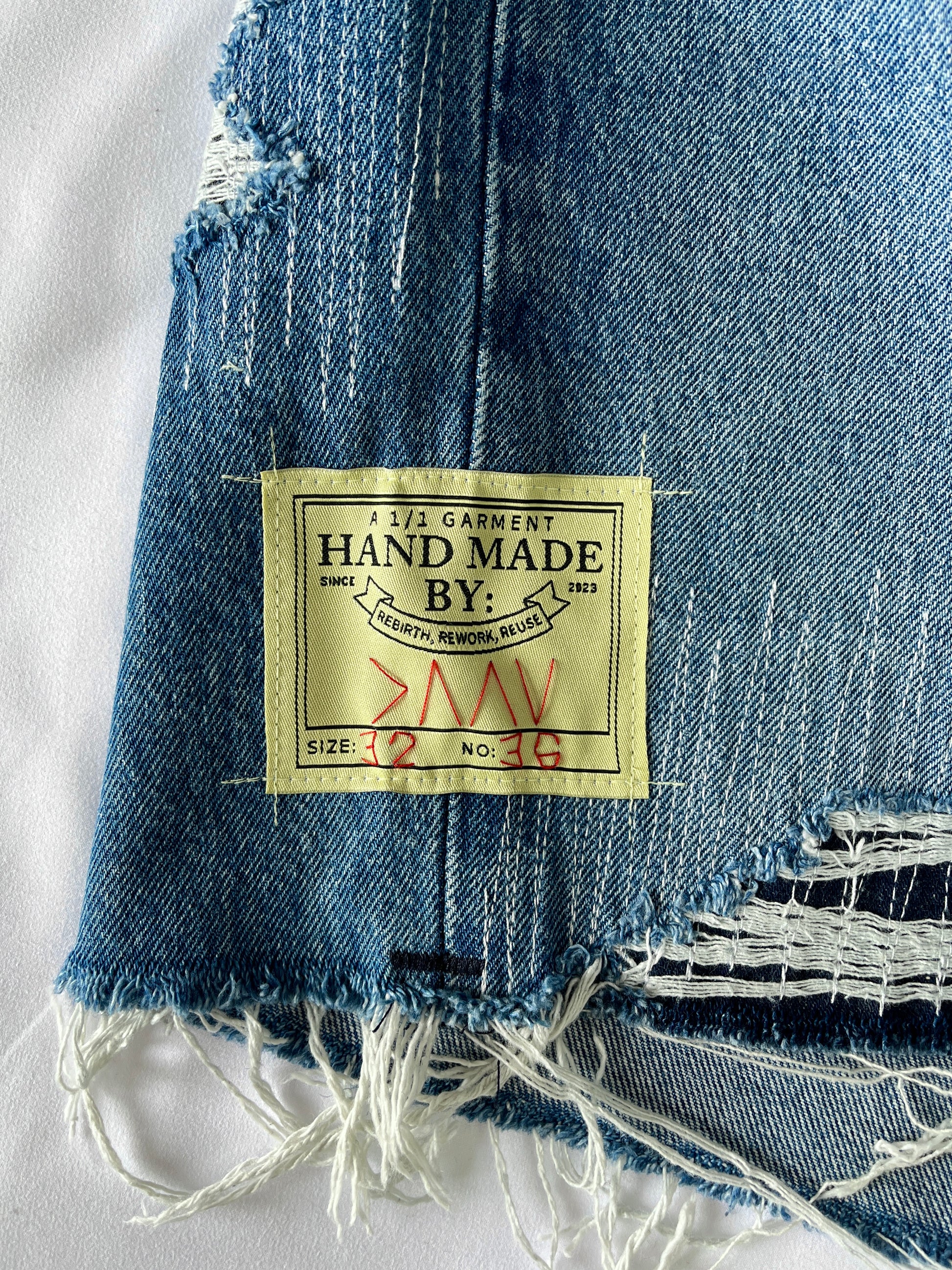 Distressed Flannel Denim