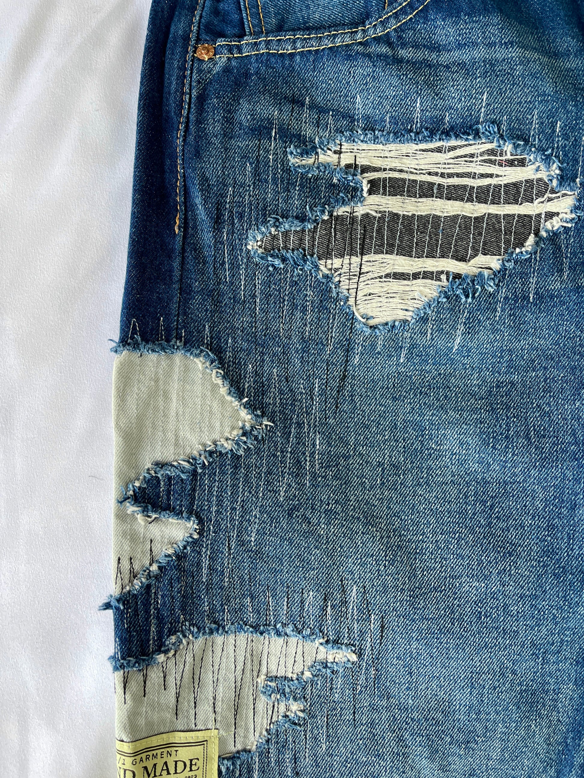 3 Tone Distressed Denim