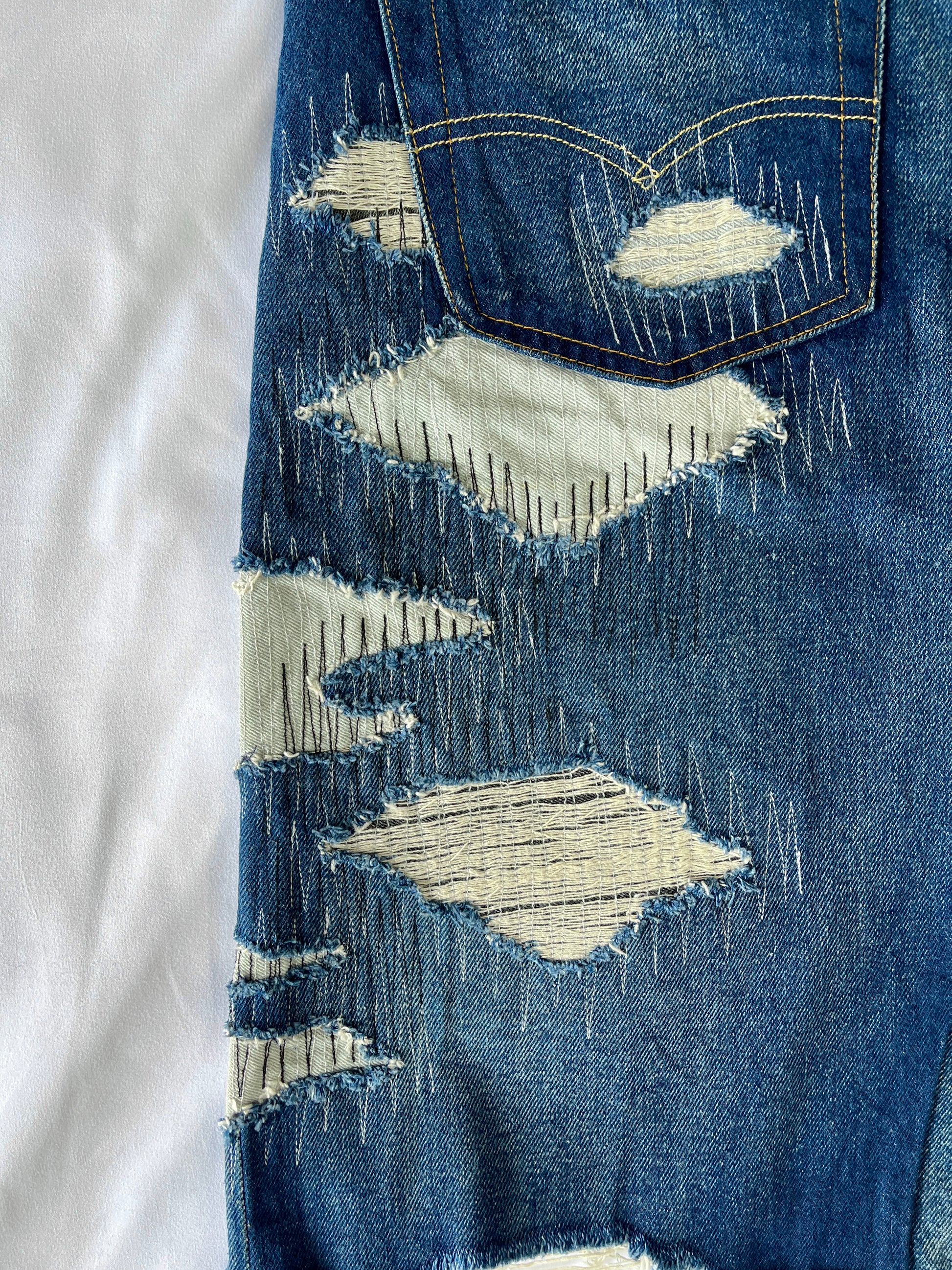 3 Tone Distressed Denim