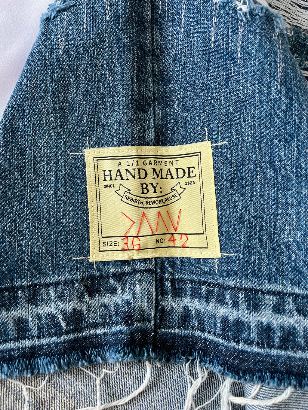 Distressed Flannel Denim