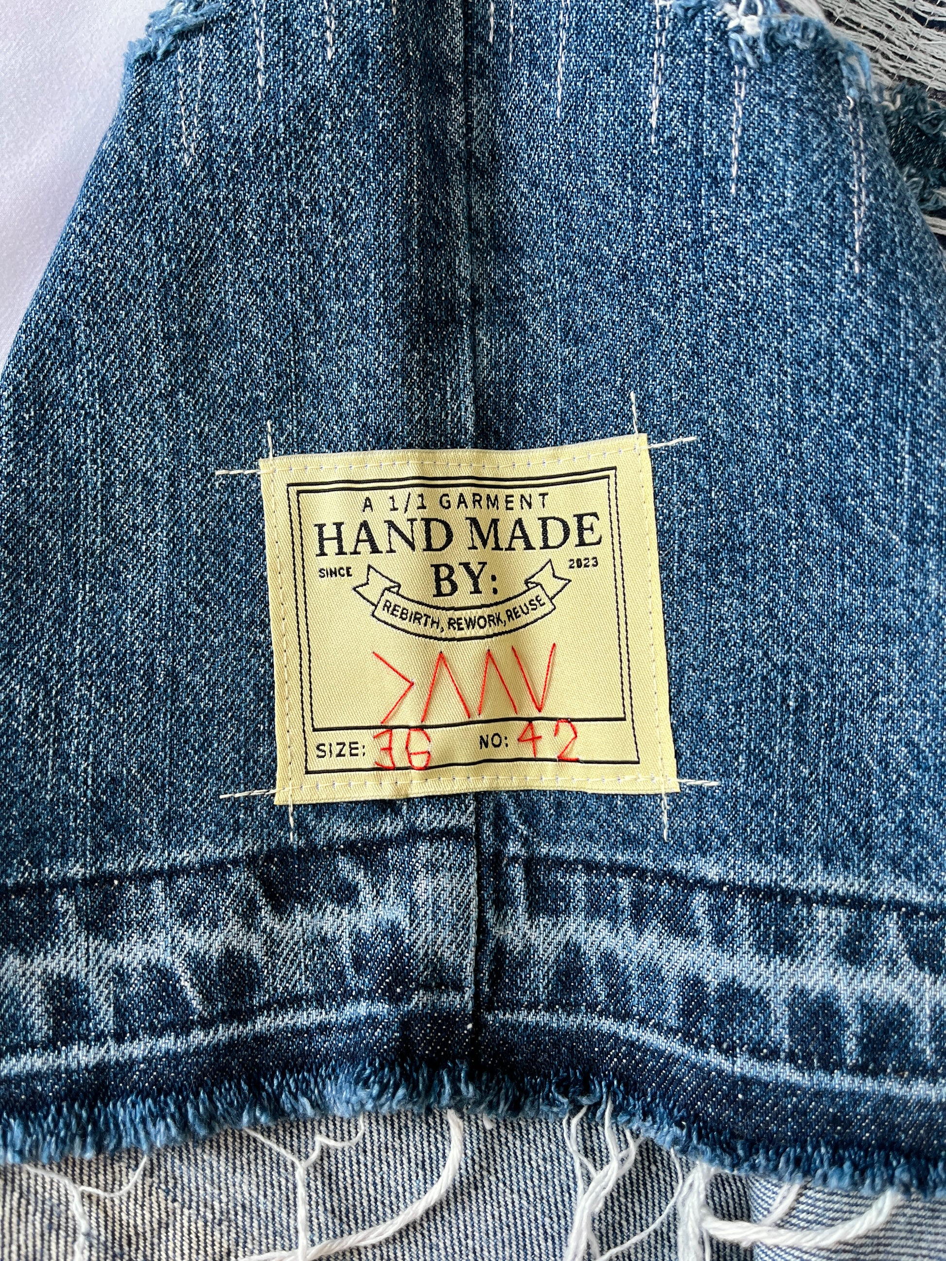 Distressed Flannel Denim