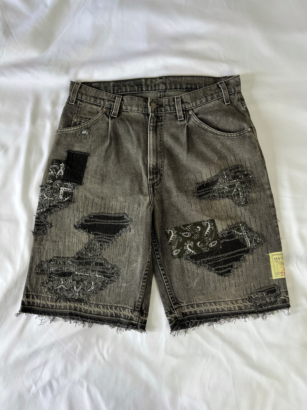 Distressed Patchwork Denim