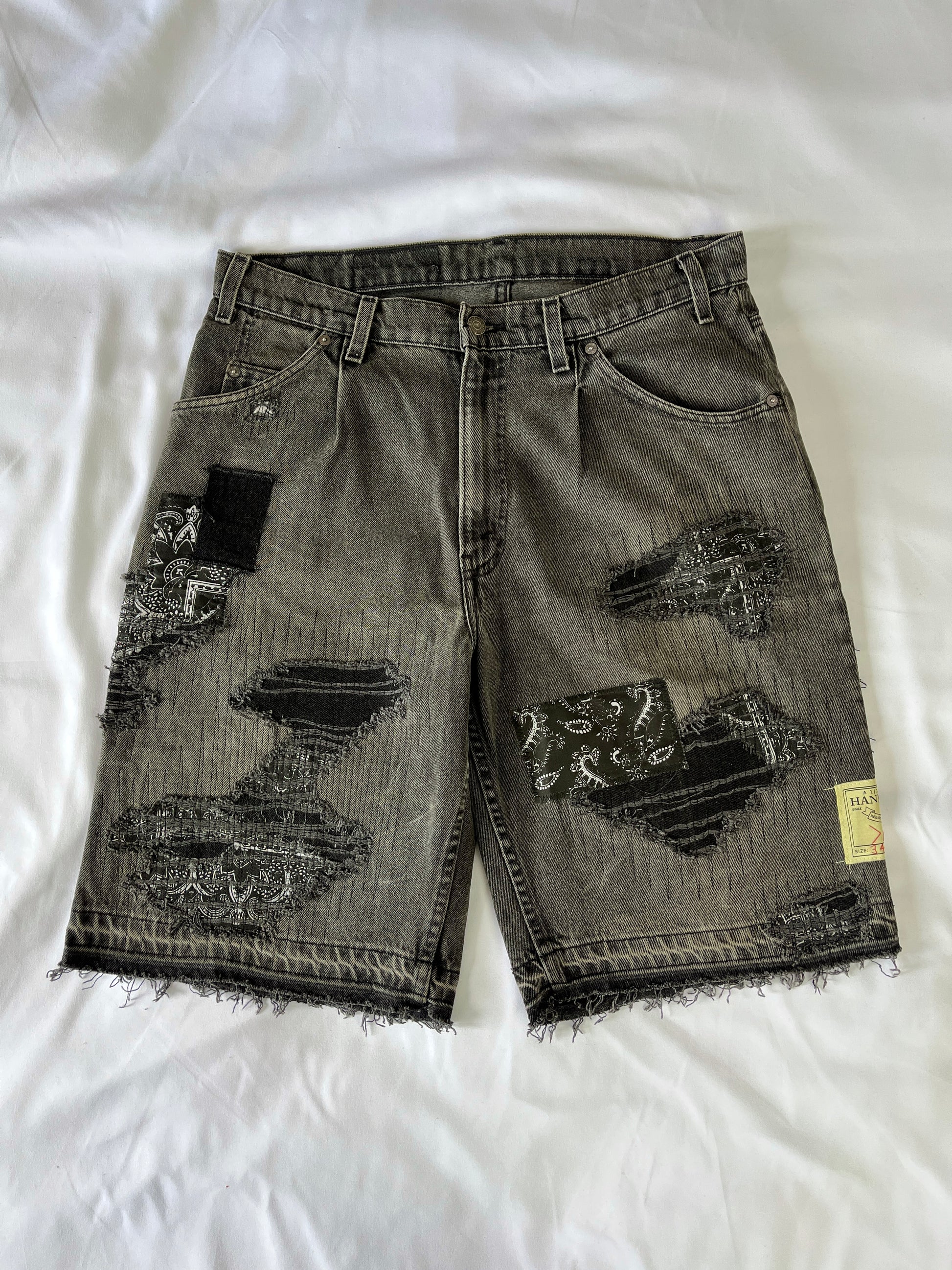 Distressed Patchwork Denim