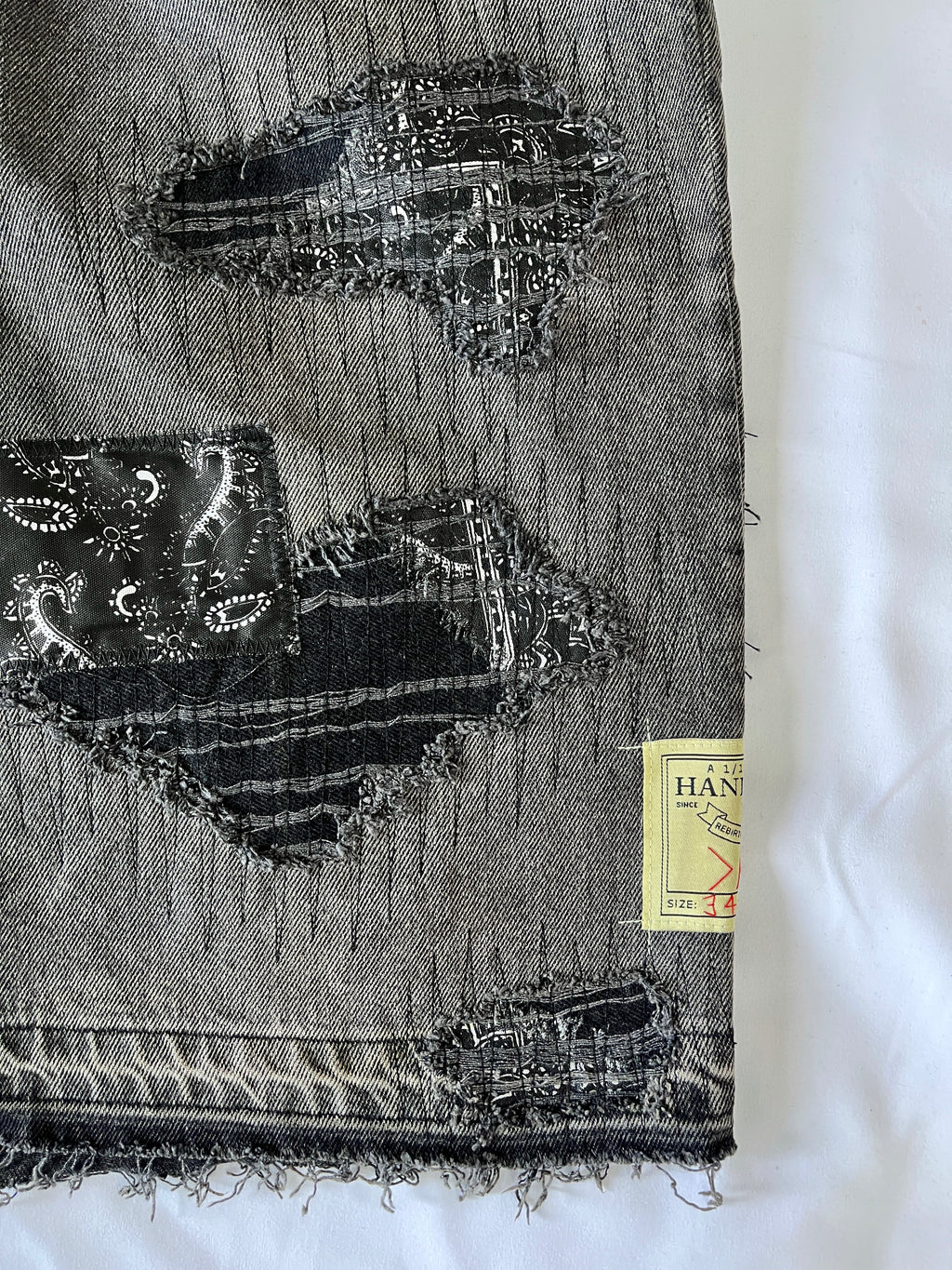Distressed Patchwork Denim