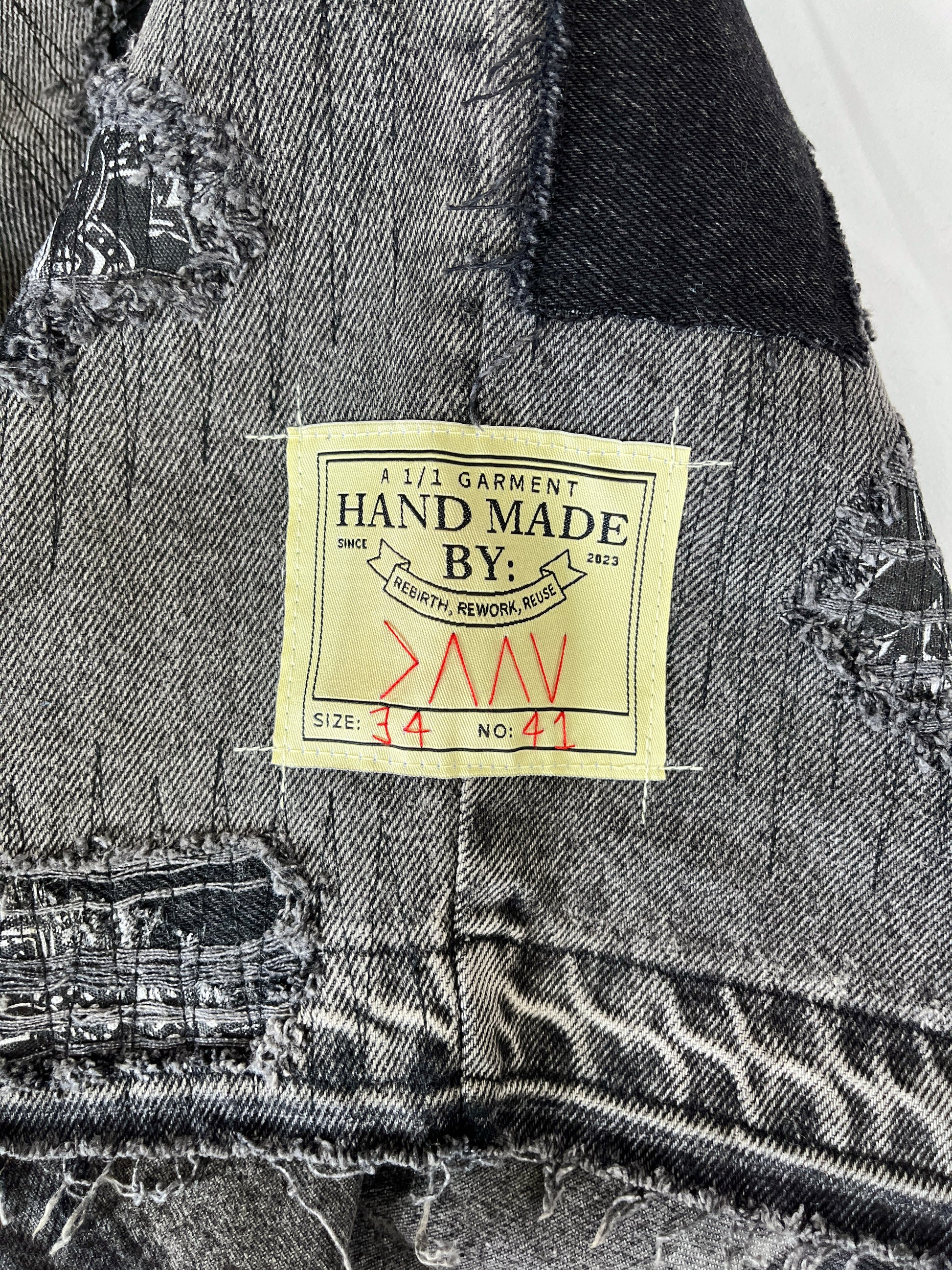 Distressed Patchwork Denim