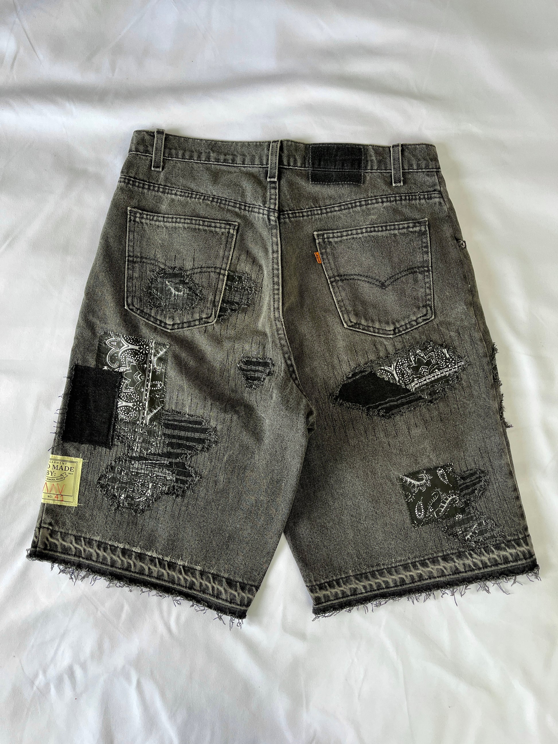 Distressed Patchwork Denim
