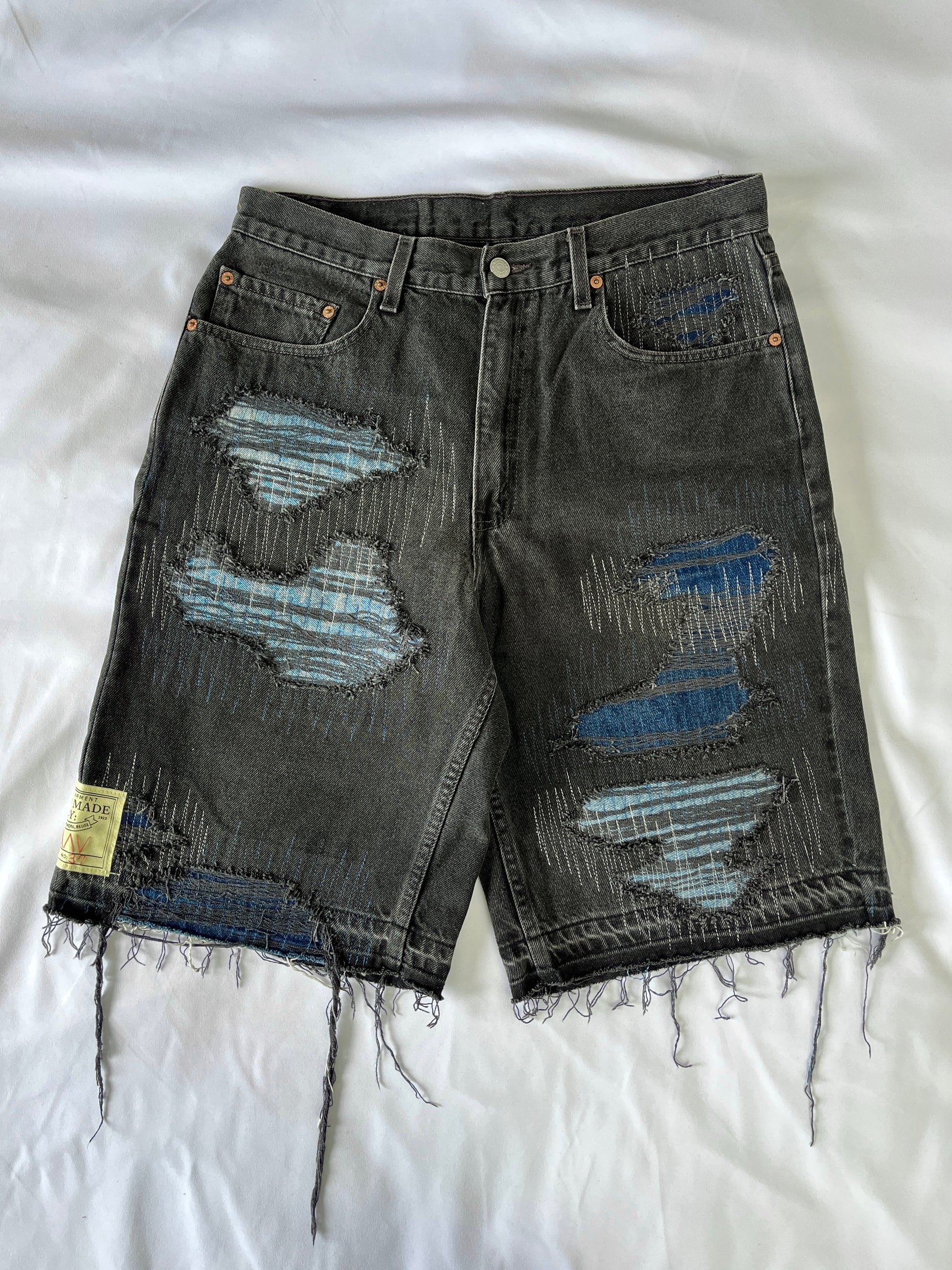 Distressed 3 Tone Denim