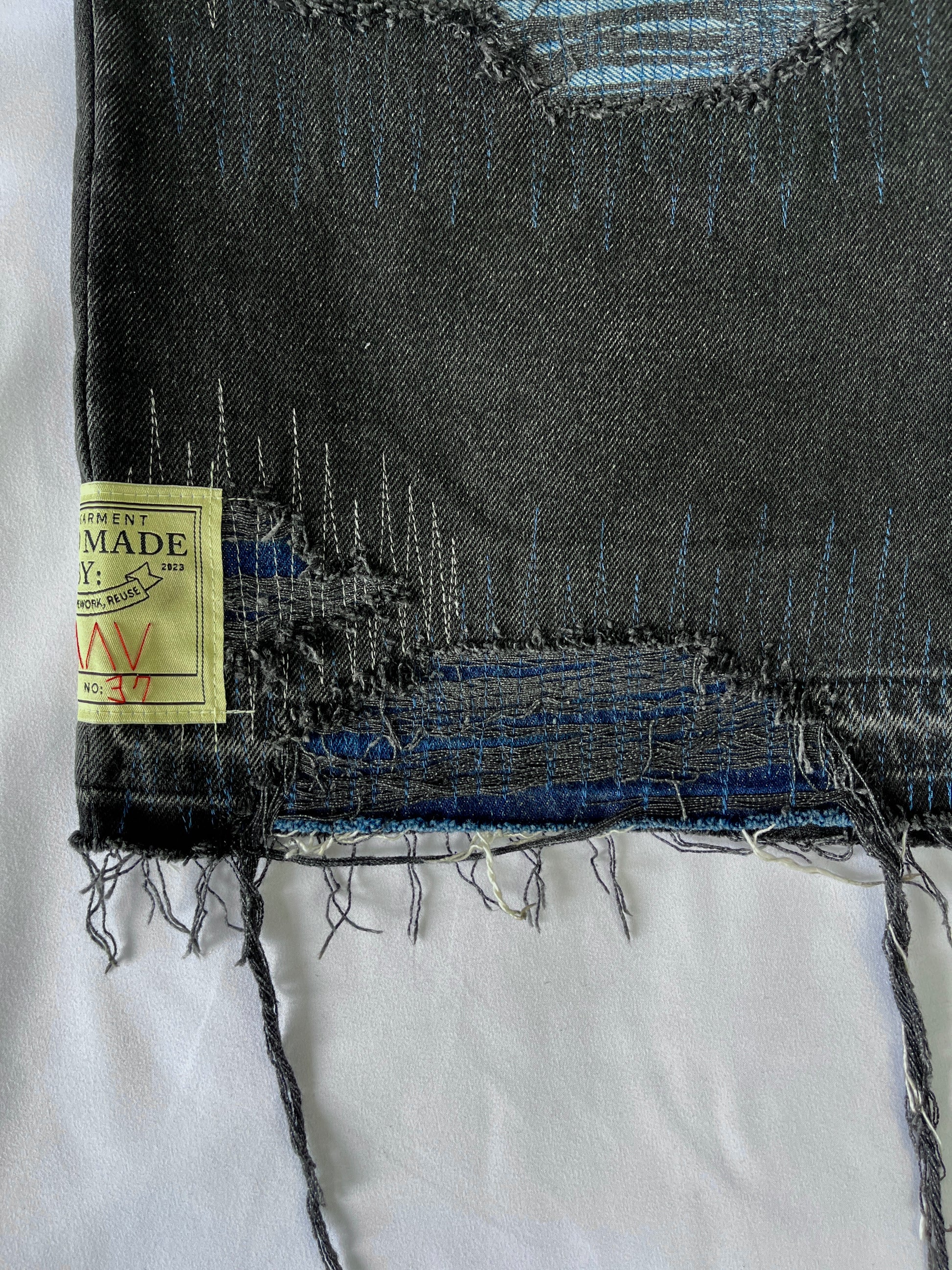 Distressed 3 Tone Denim