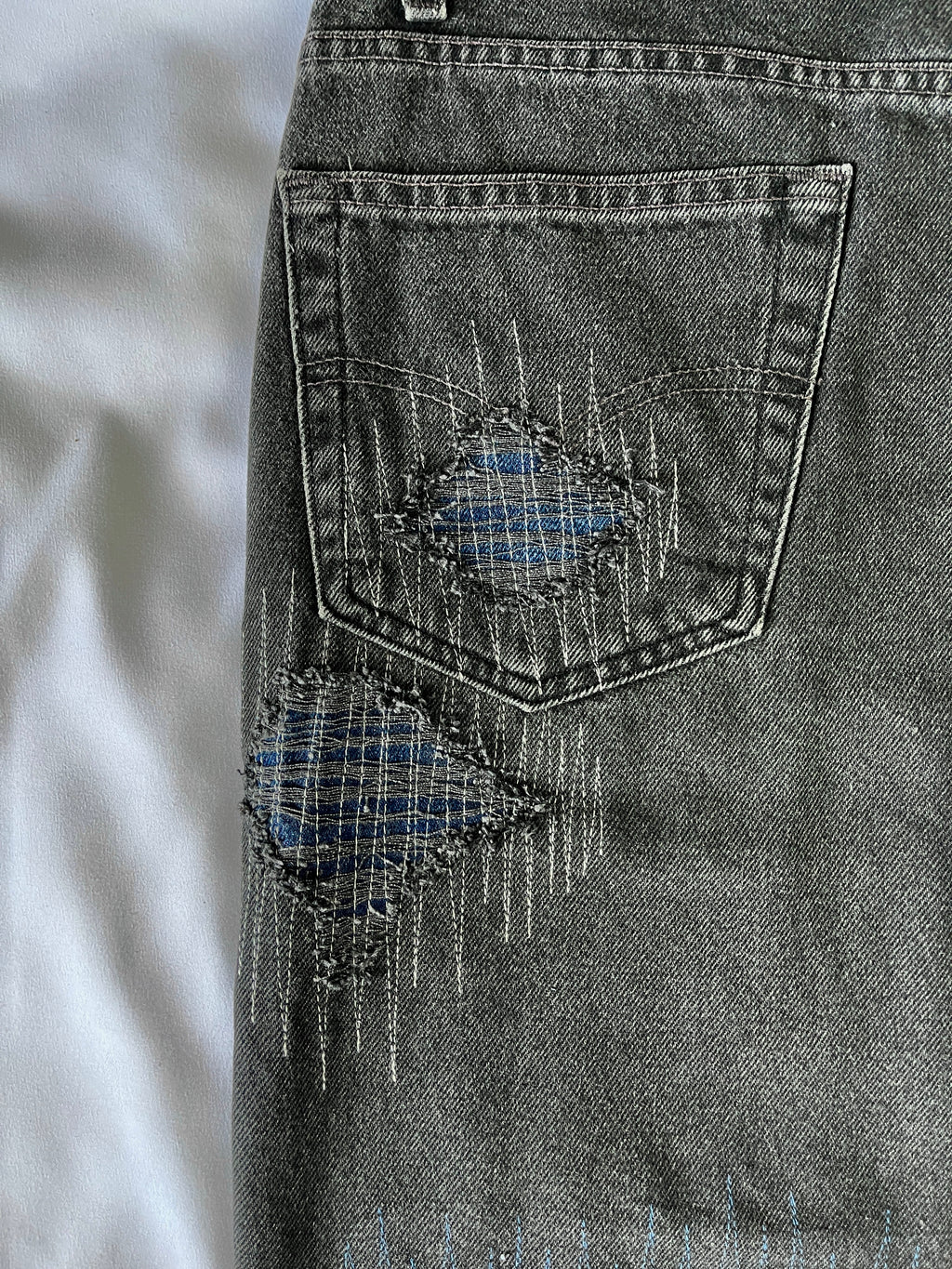 Distressed 3 Tone Denim