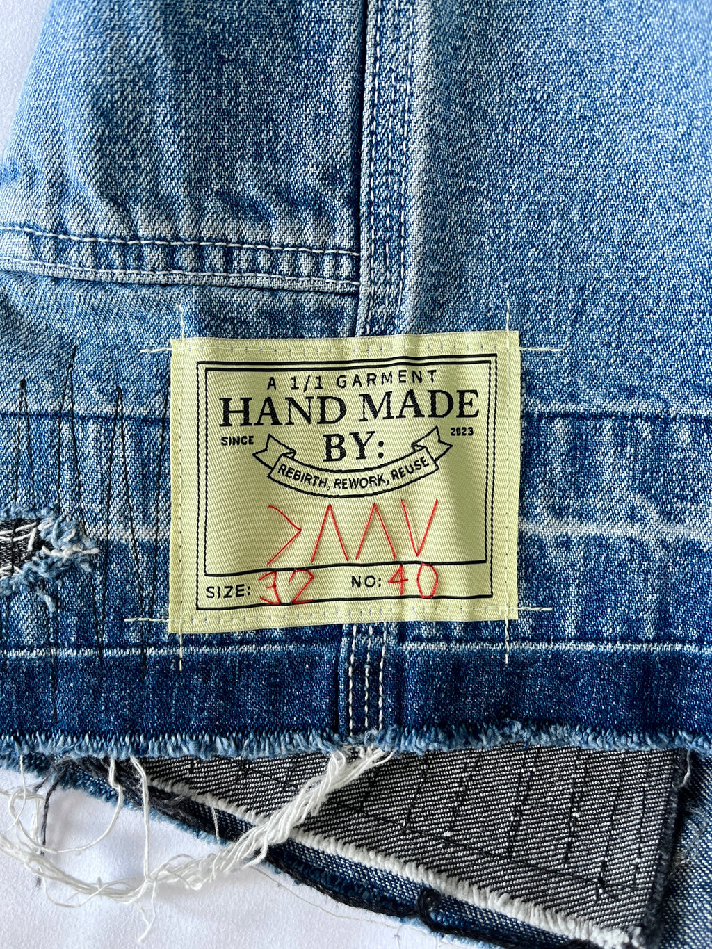Distressed Patchwork Denim