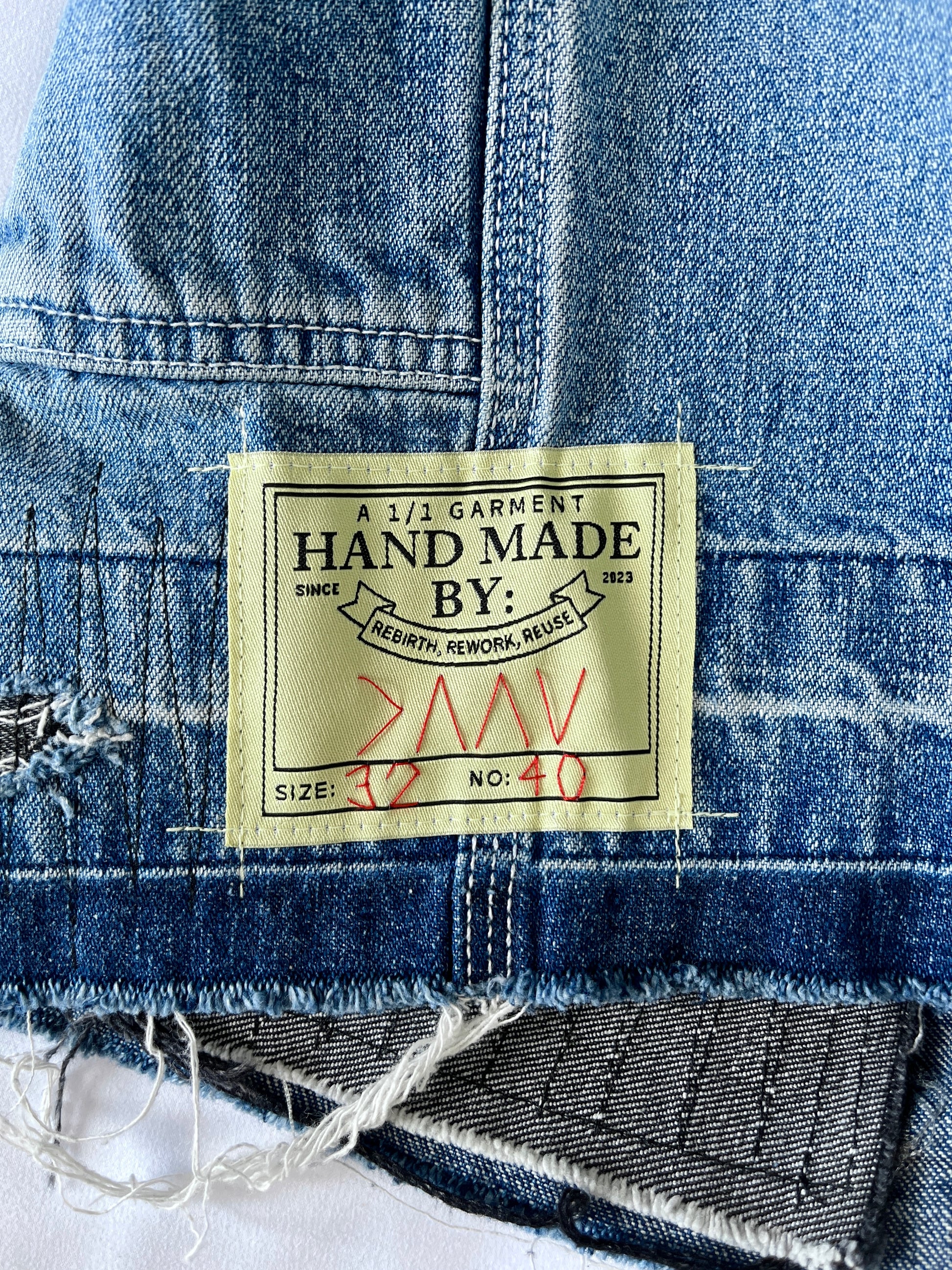 Distressed Patchwork Denim