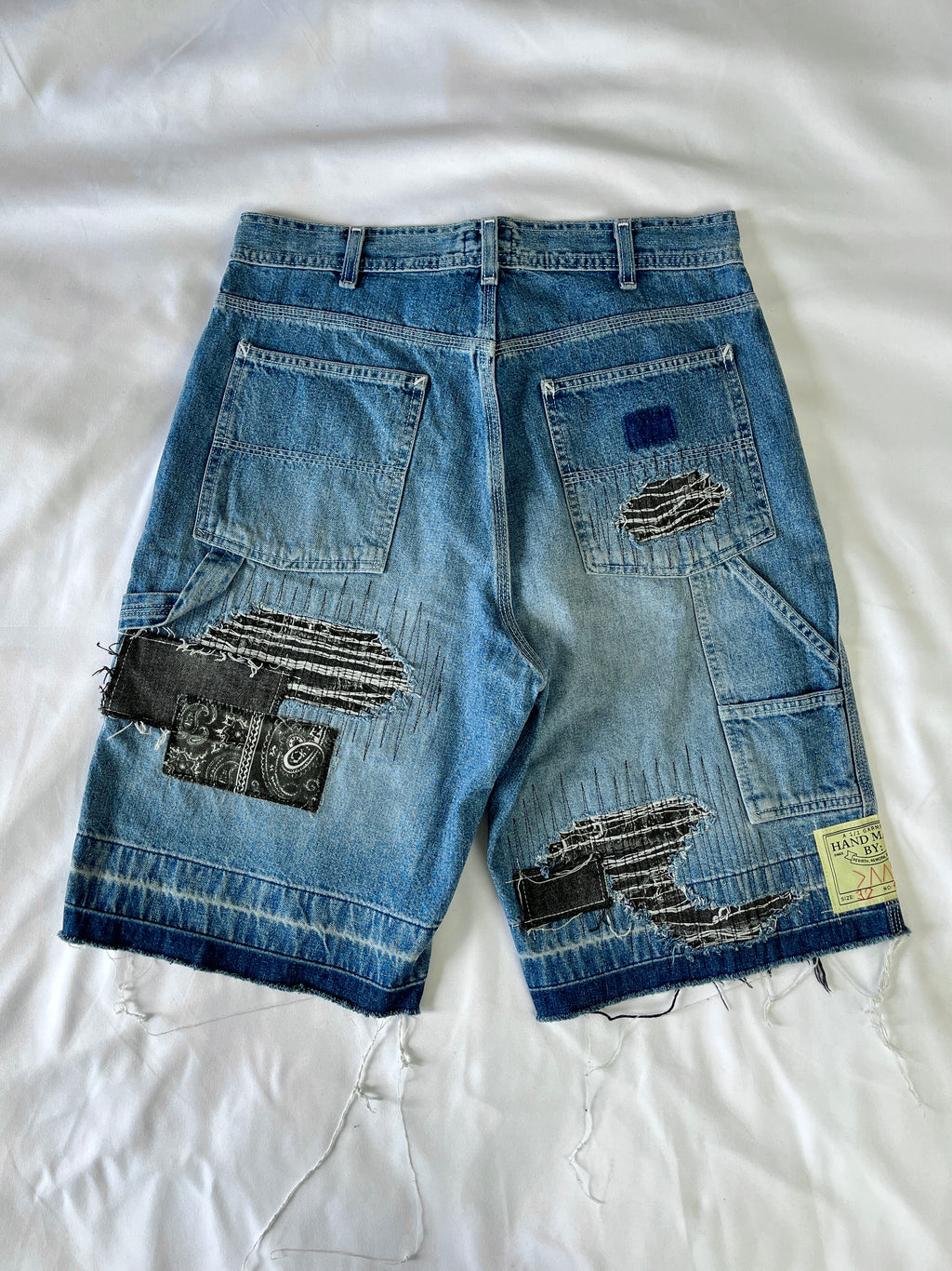 Distressed Patchwork Denim