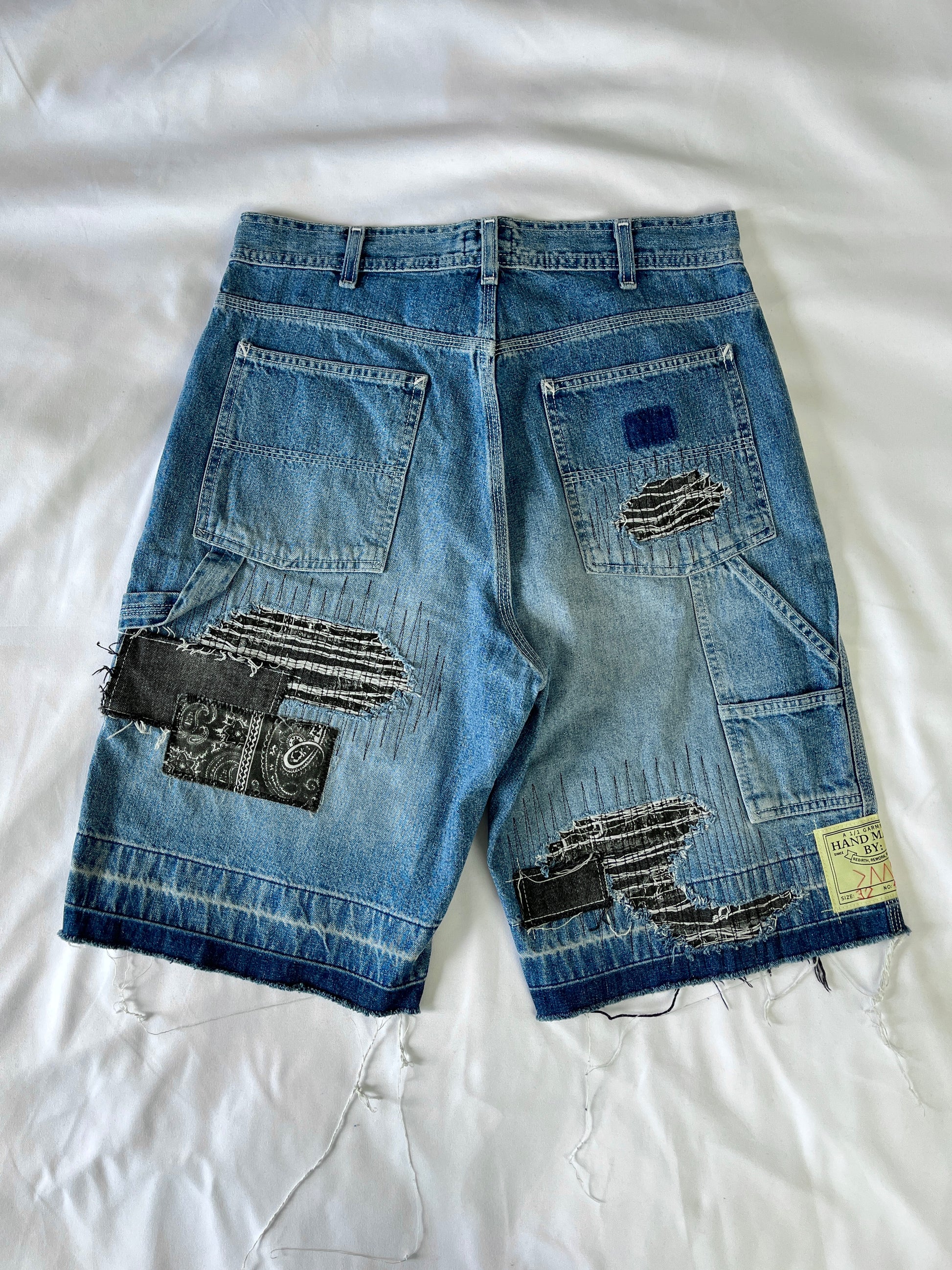 Distressed Patchwork Denim