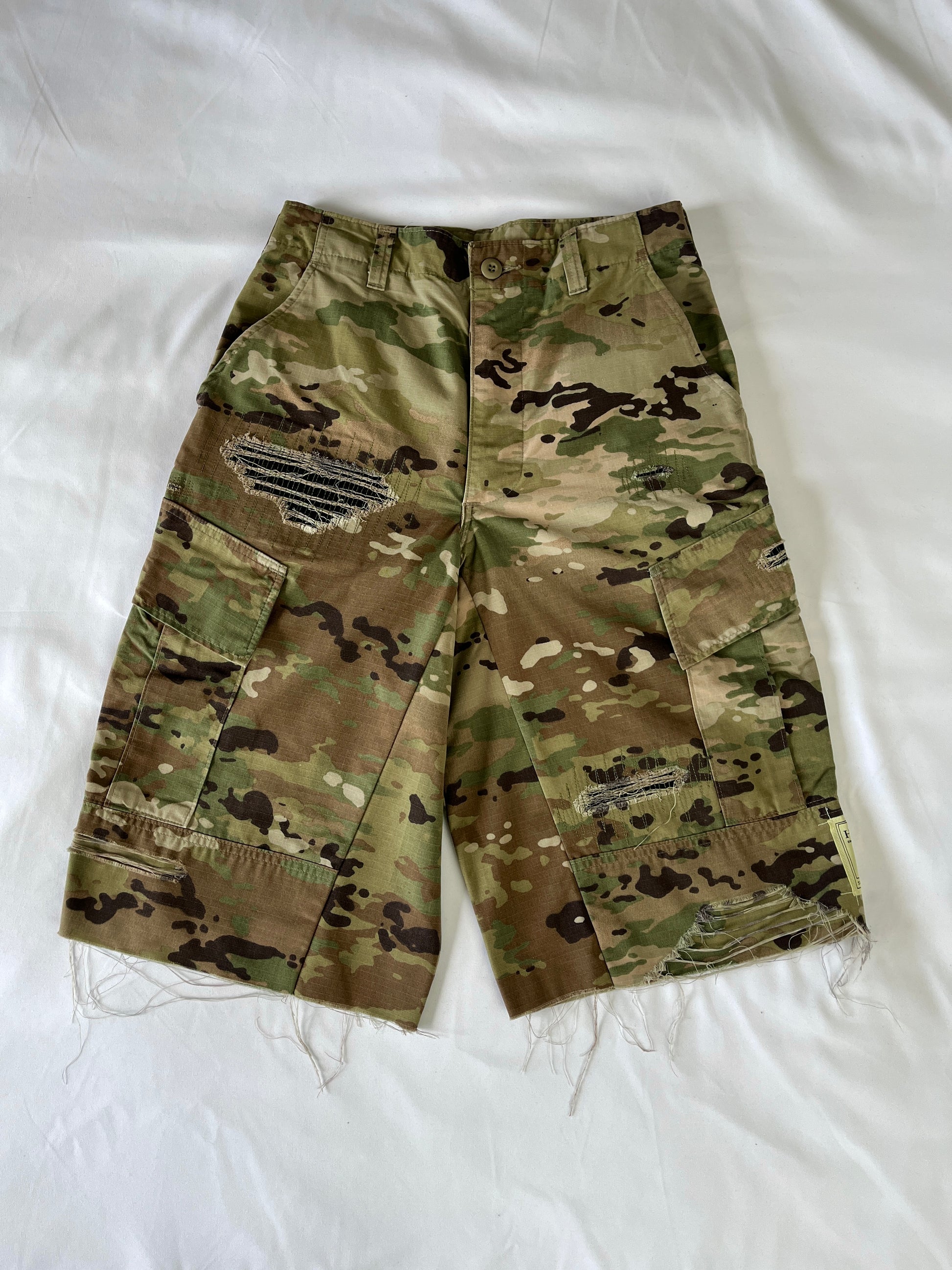 Distressed Camo Cargo