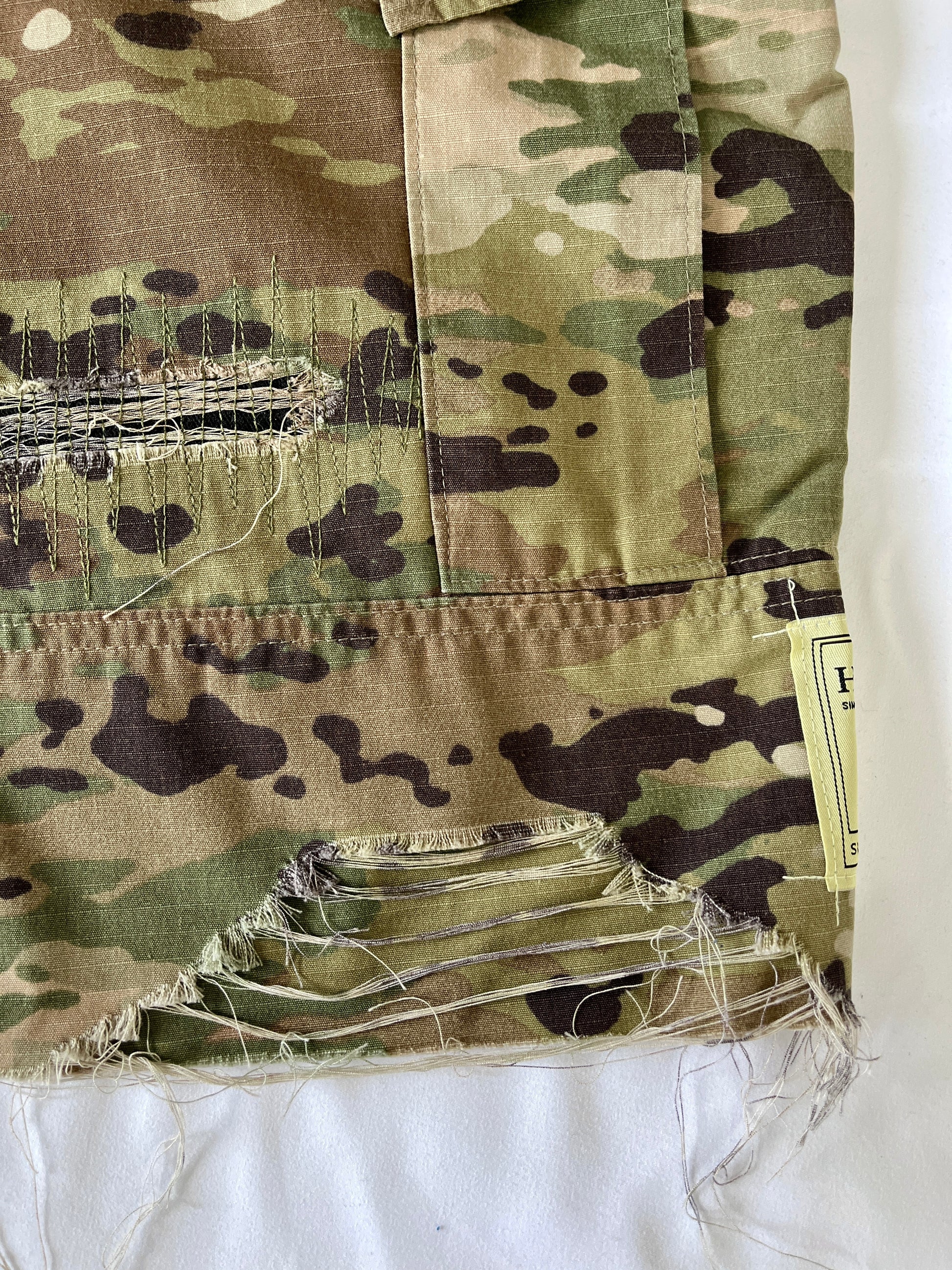 Distressed Camo Cargo