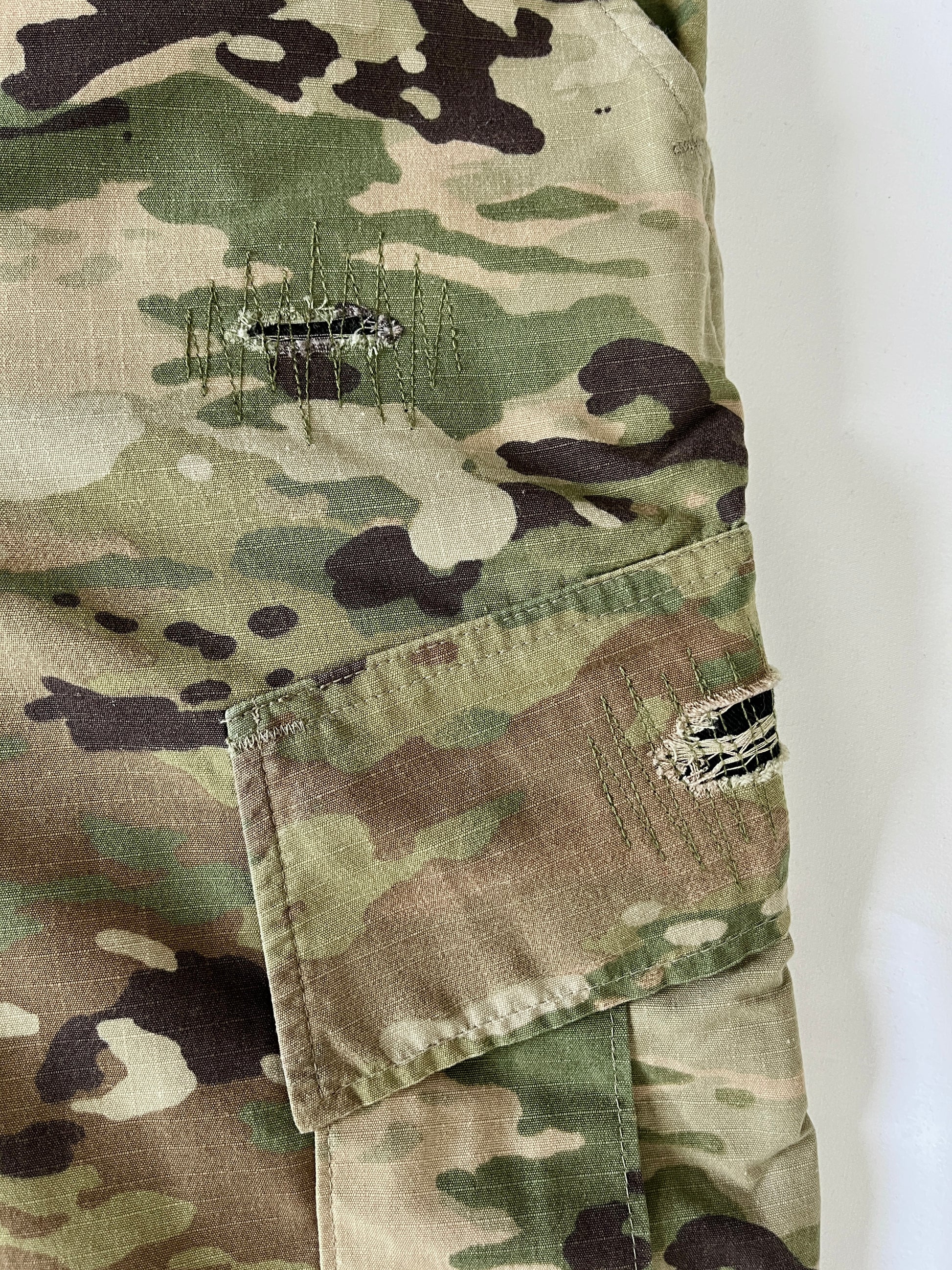 Distressed Camo Cargo