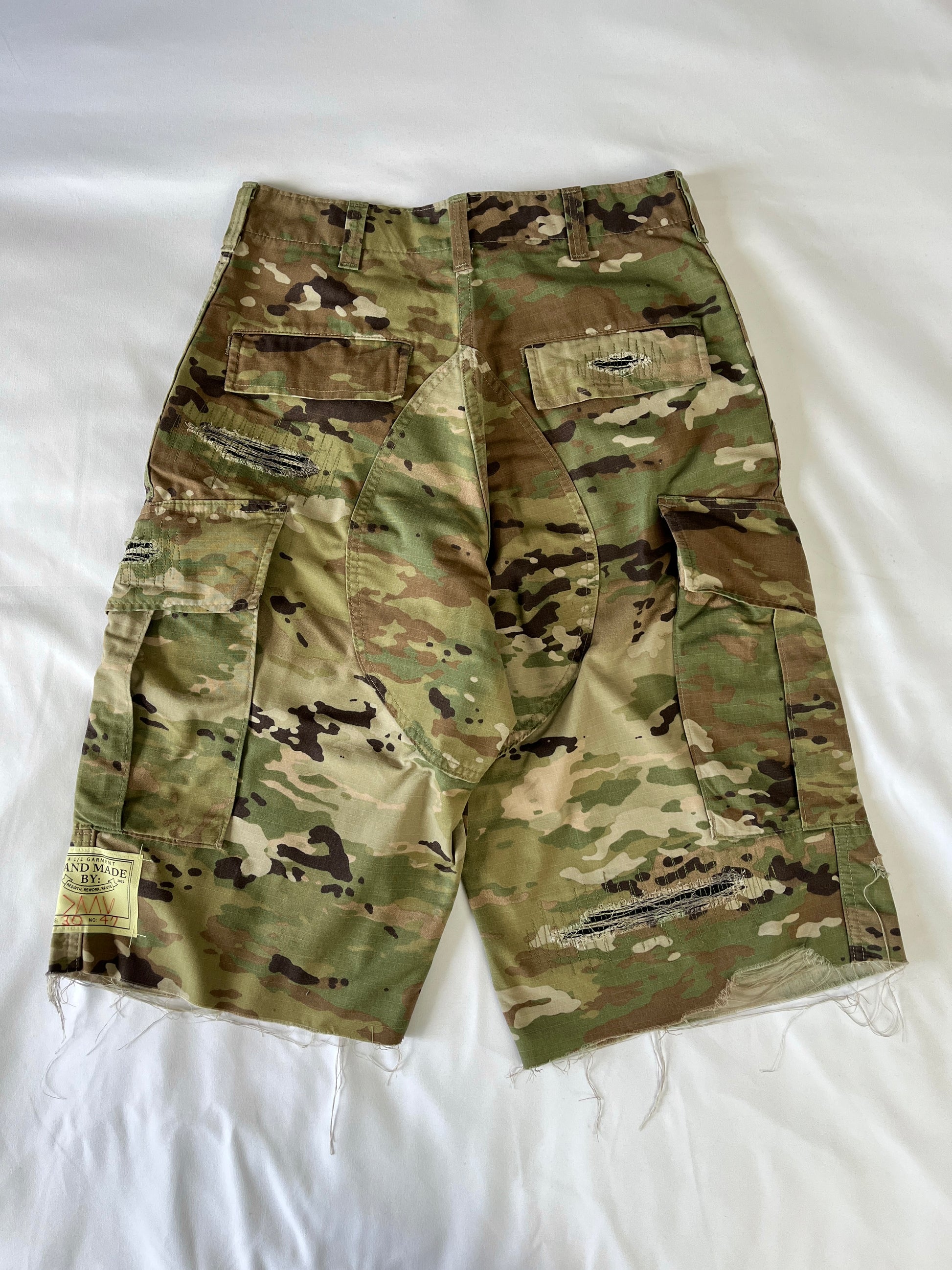 Distressed Camo Cargo