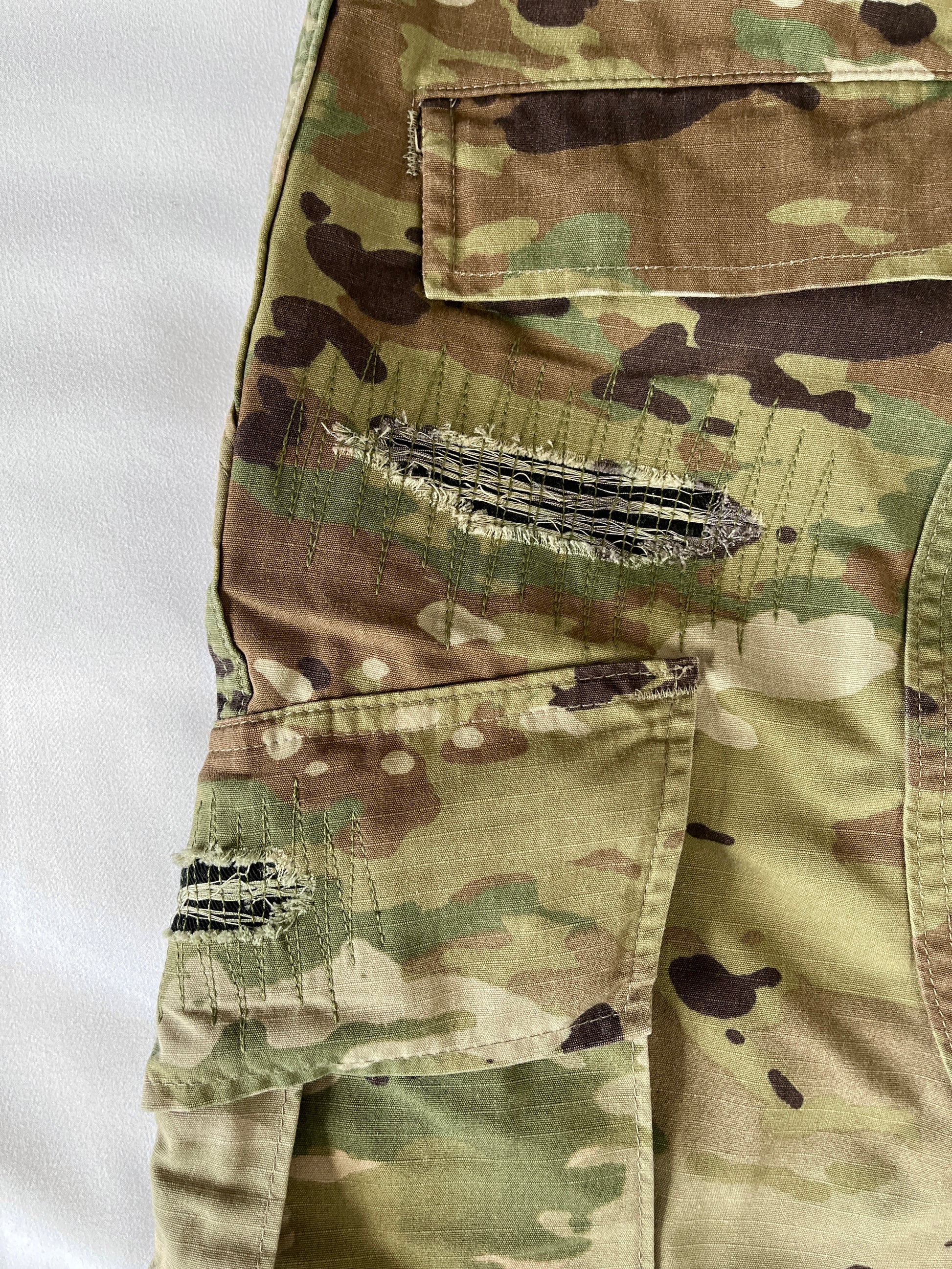 Distressed Camo Cargo